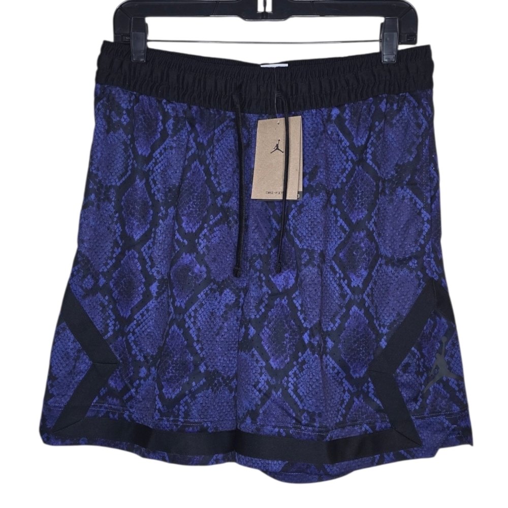 Nike Jordan Mens Dri-FIT Purple Black Snakepeint Mesh Diamond Shorts Size Medium - Picture 2 of 10